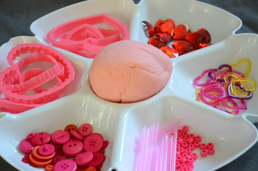 Valentine's play dough invitation - your kids will love the addition of the mirror to this simple activity from And Next Comes L