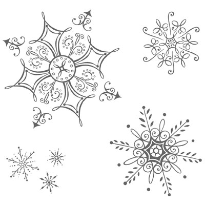 Trinity Designs: Snowflakes in Poppy