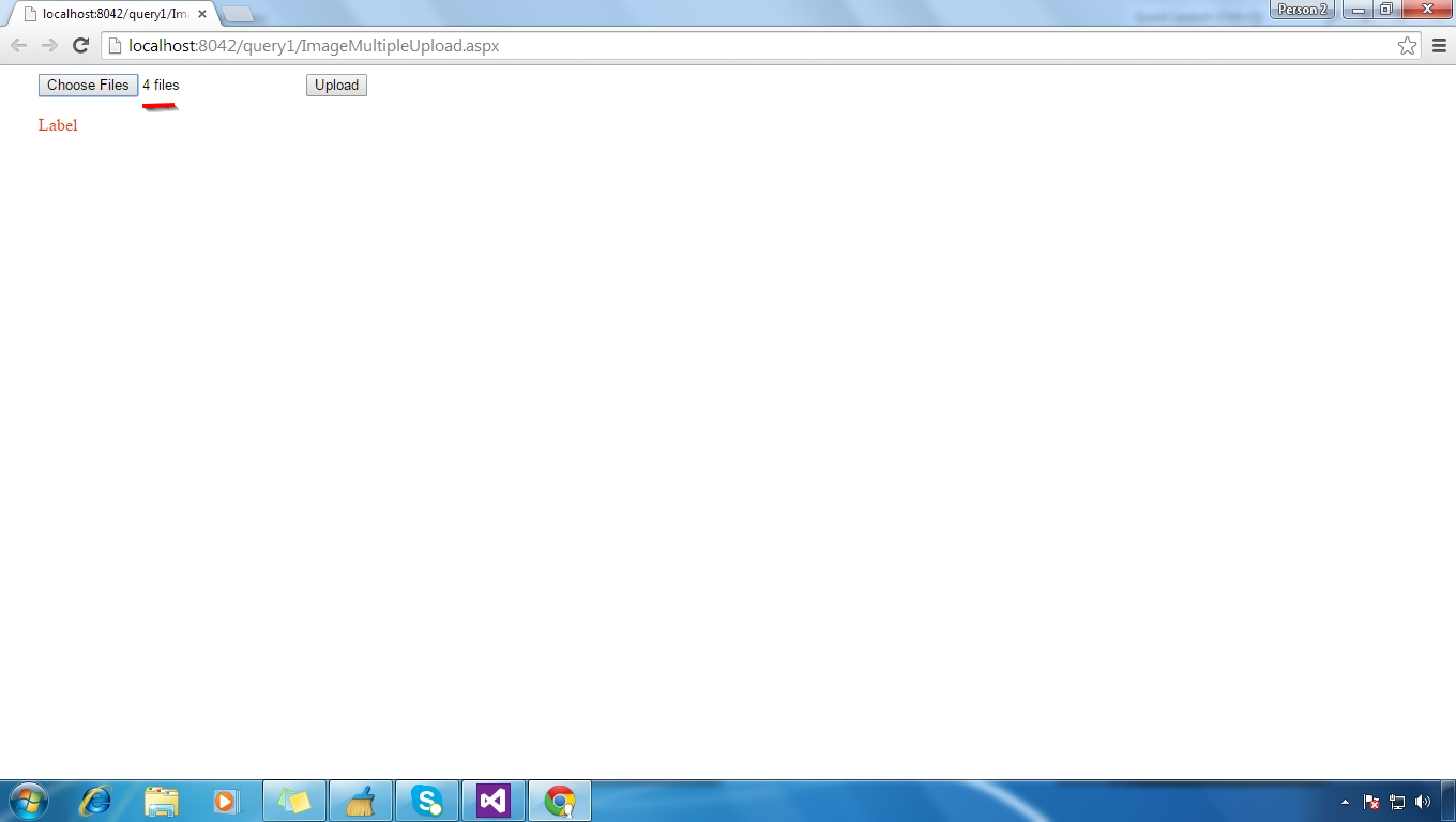 Multiple Image Upload in Single Button Click Using C