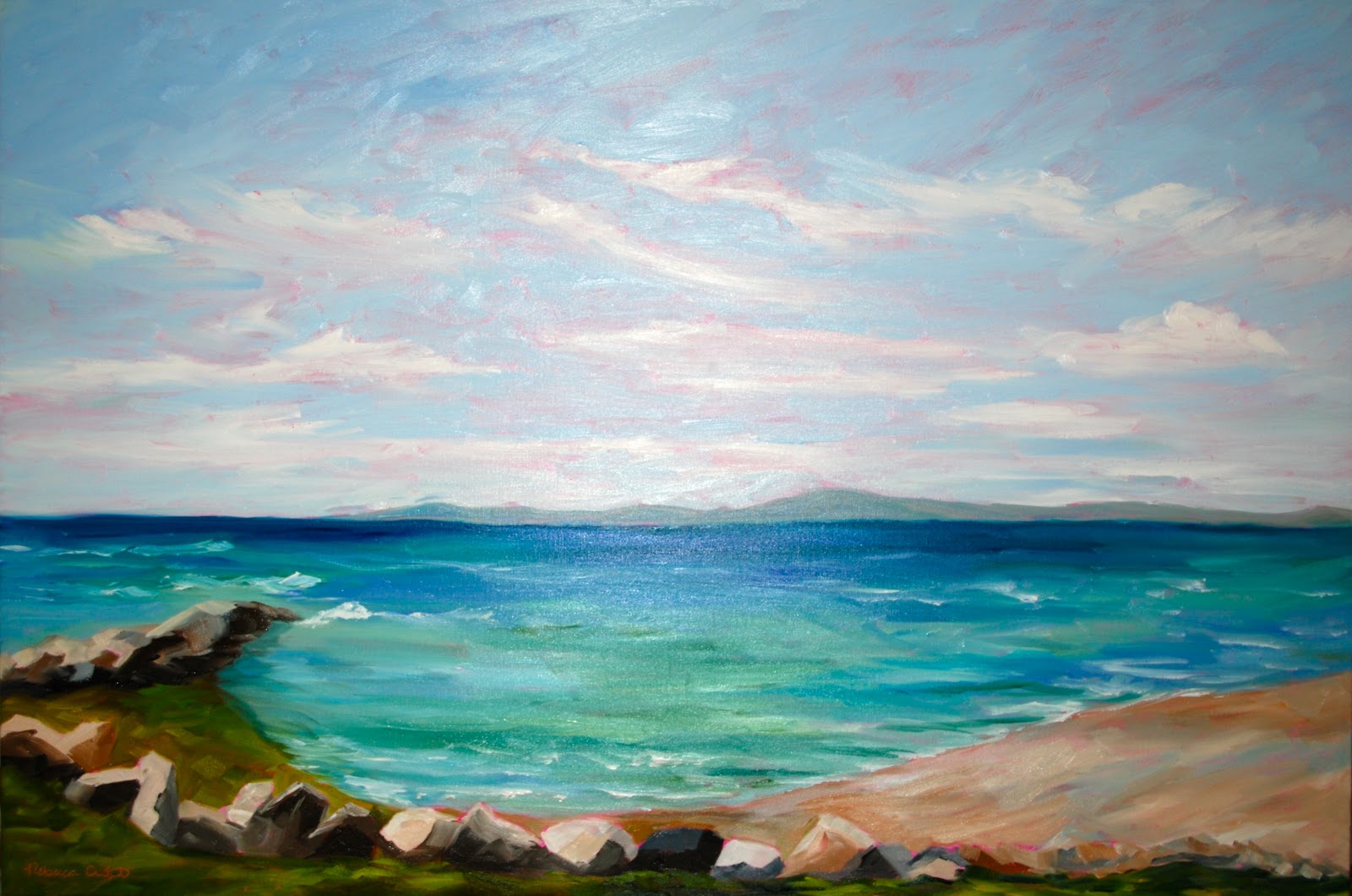 Rebecca Croft's Painting Blog Commission Ocean View