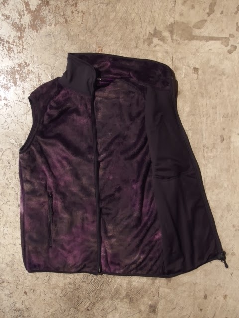 SUNRISE MARKET: NEEDLES Sportswear "Uneven Dye Fur Piping Vest / Purple"