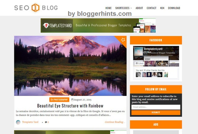 Complete  Seo Blog Blogger Template 