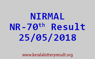 NIRMAL Lottery NR 70 Result 25-05-2018