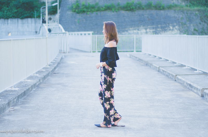 Cebu Fashion Bloggers, Off Shoulder Top, Cold Shoulder Top, Planet Exchange Cebu, Wide Leg Trousers, Palazzo Pants, Forever21, Parisian Mules, Toni Pino-Oca, Summer dress, Summer outfit, beachside outfit