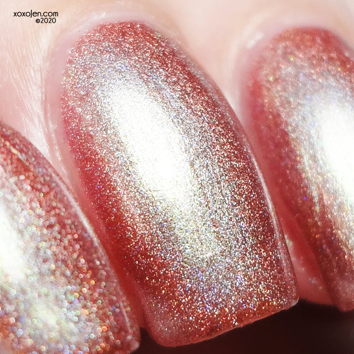 xoxoJen's swatch of KBShimmer Lovers Coral