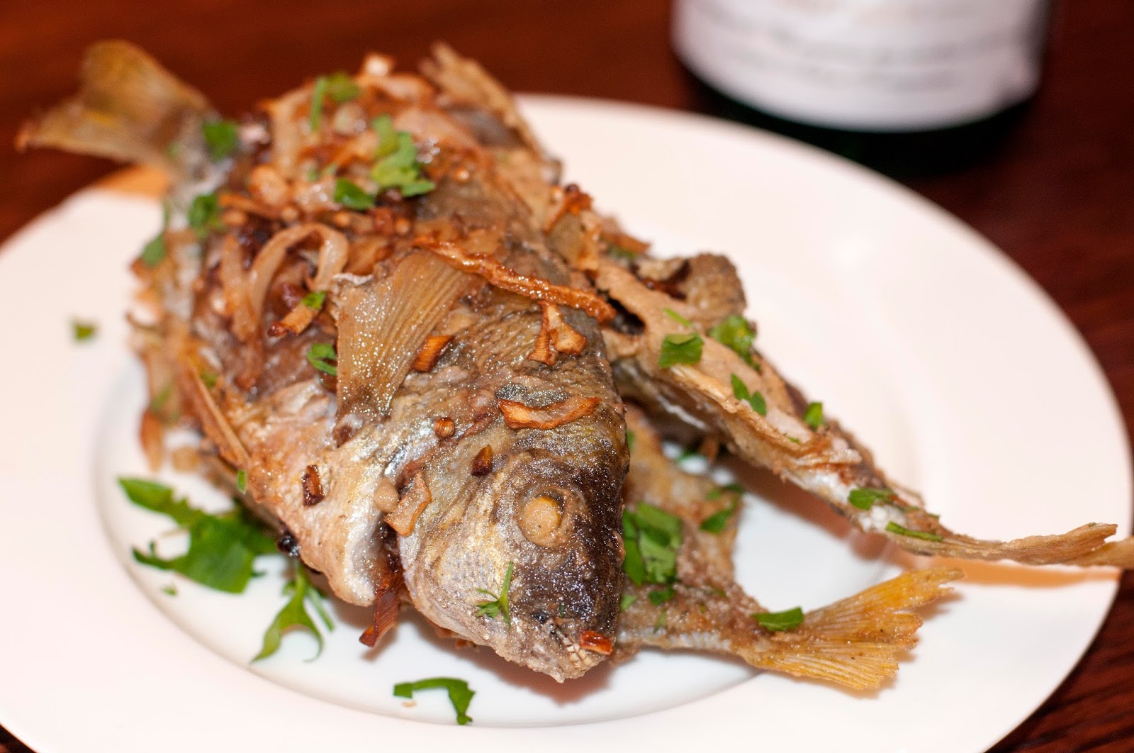 Морской карась жареный