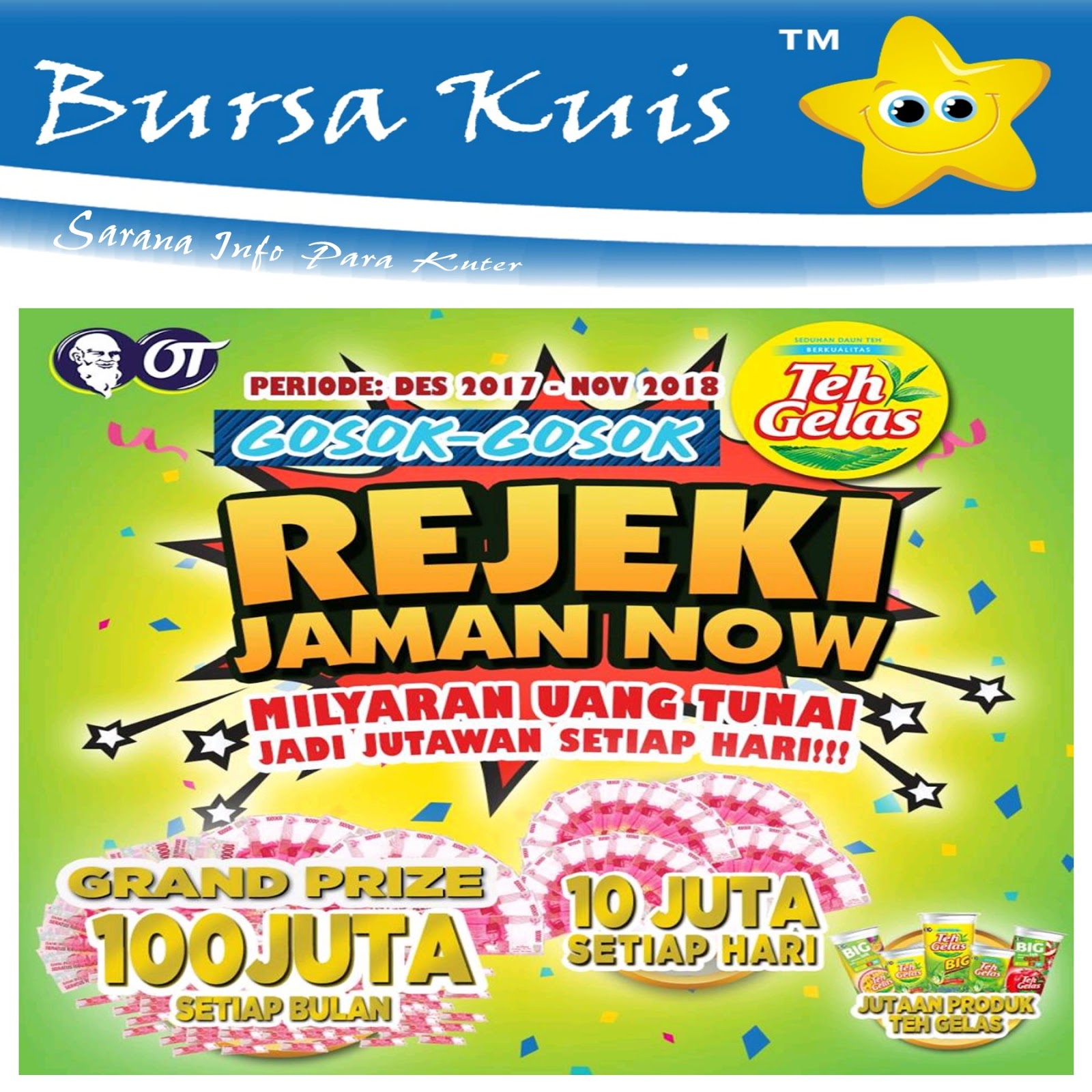 Promo Undian Teh Gelas 2018 Gosok Gosok Rejeki Jaman Now