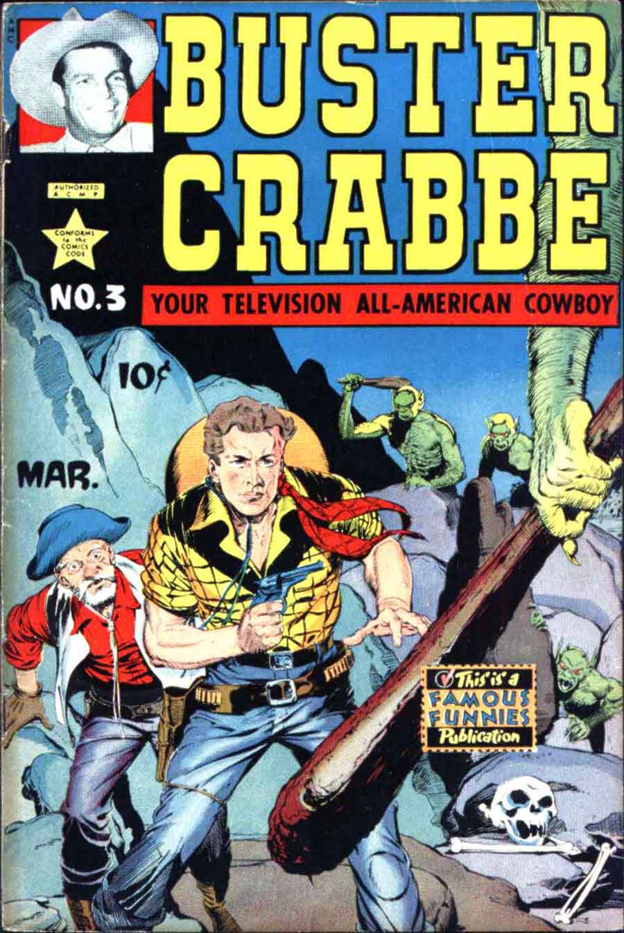 Buster Crabbe v1 #3 golden age comic book cover art by Al Williamson Buster Crabbe v1 #3 golden age comic book cover art by Al Williamson