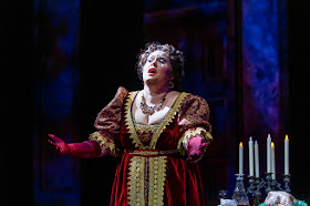 IN REVIEW: soprano ALEXANDRA LOBIANCO in the title rôle of North Carolina Opera's April 2019 of Giacomo Puccini's TOSCA [Photograph by Eric Waters, © by North Carolina Opera]