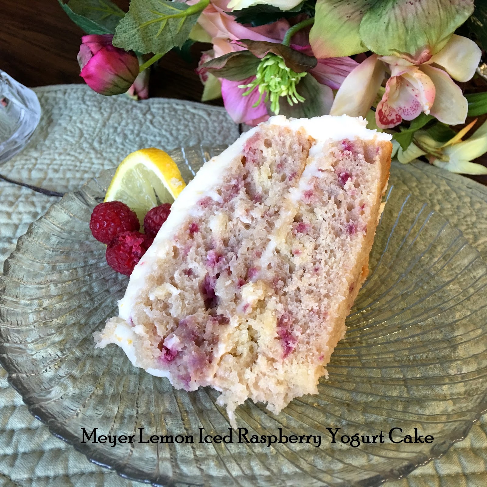 Penny's Passion Meyer Lemon Iced Raspberry Yogurt Cake