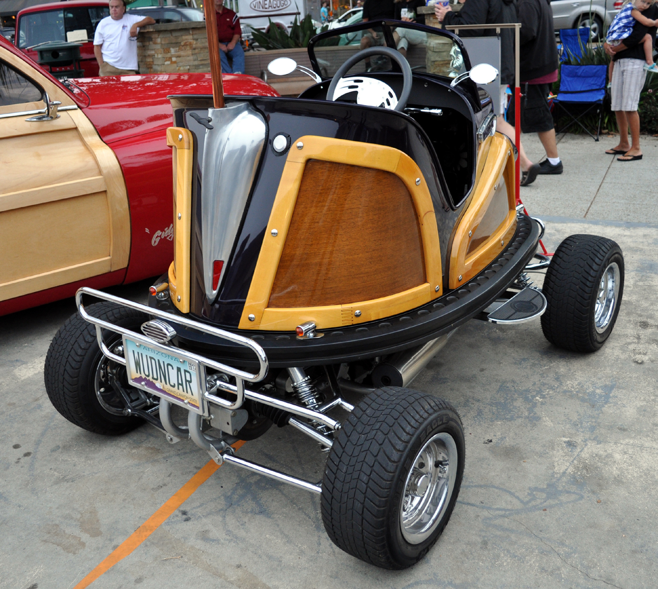 Just A Car Guy A good look at the bumper car made up like a Woodie