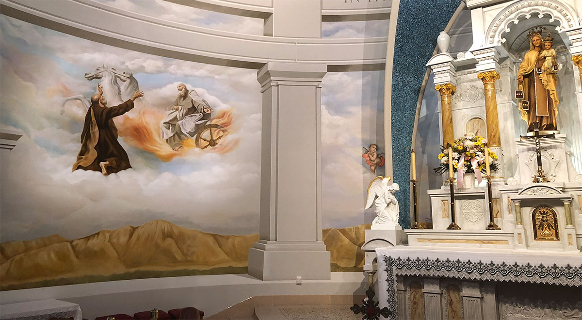 Before and After Our Lady of Mount Carmel in Kenosha, Wisconsin