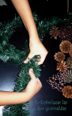 SamiKay- Estudio Creativo: DIY - Guirnalda Navideña para Escalera