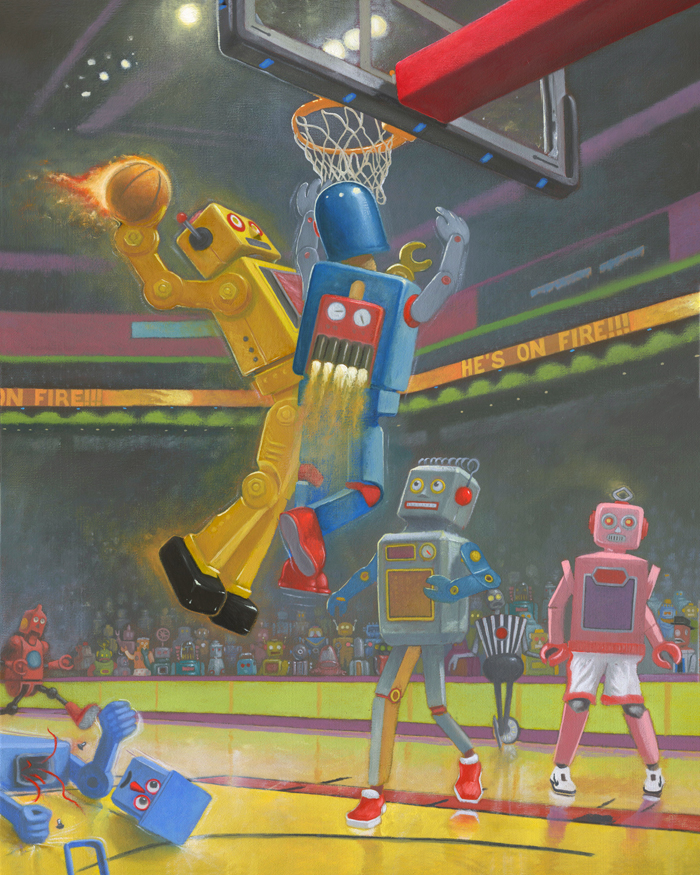 03-Basketbots-Geoffrey-Gersten-Surreal-and-Retro-Paintings-in-Modern-Times-www-designstack-co