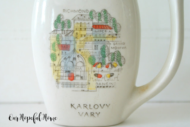 Karlovy Vary spa cup Czech Republic mineral water