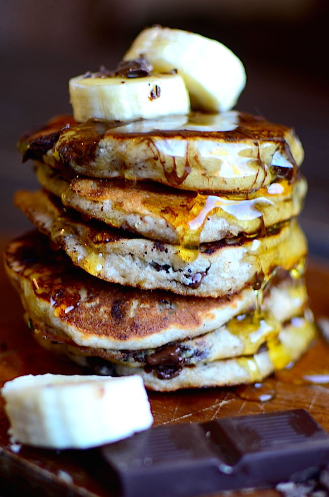 Yammie's Noshery Buckwheat, Banana, Oatmeal, Dark Chocolate Pancakes