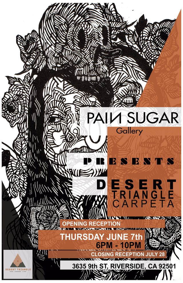 Desert Triangle Print Carpeta Pain Sugar Gallery Riverside, California