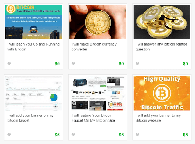 Gigs listed on Fiverr® Bitcoin Gigs listed on Fiverr®