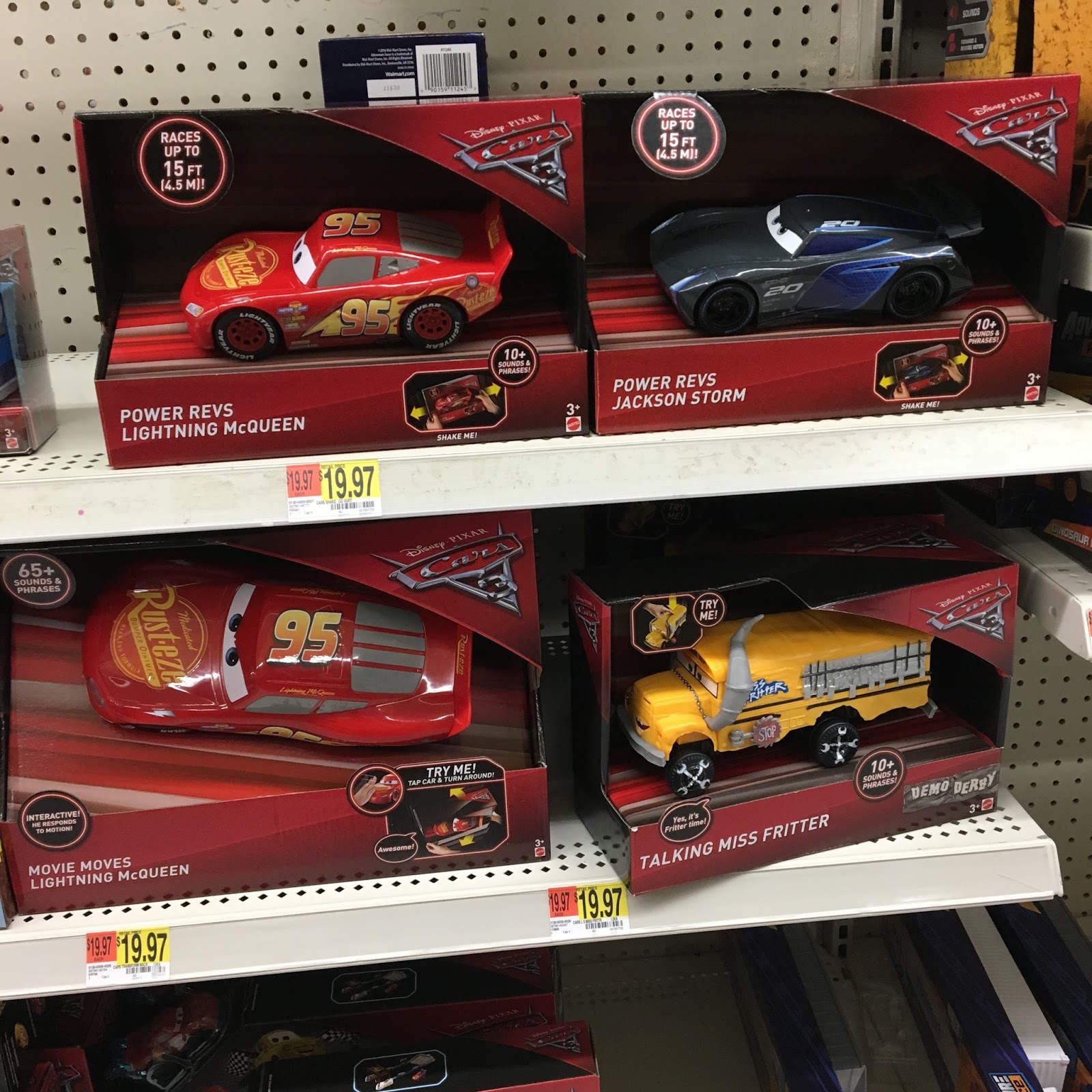 pixar cars 3 toys merchandise release 2017 walmart