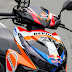 Sơn tem đấu Honda Click 2015 phong cách Repsol