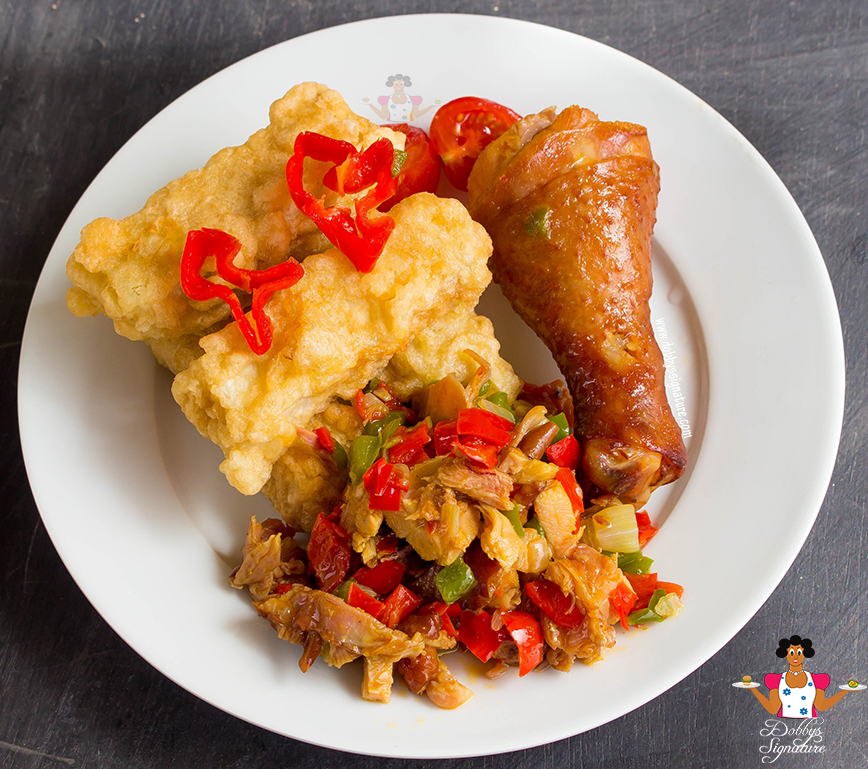 Easy shredded smoked chicken in pepper sauce Dobby's Signature