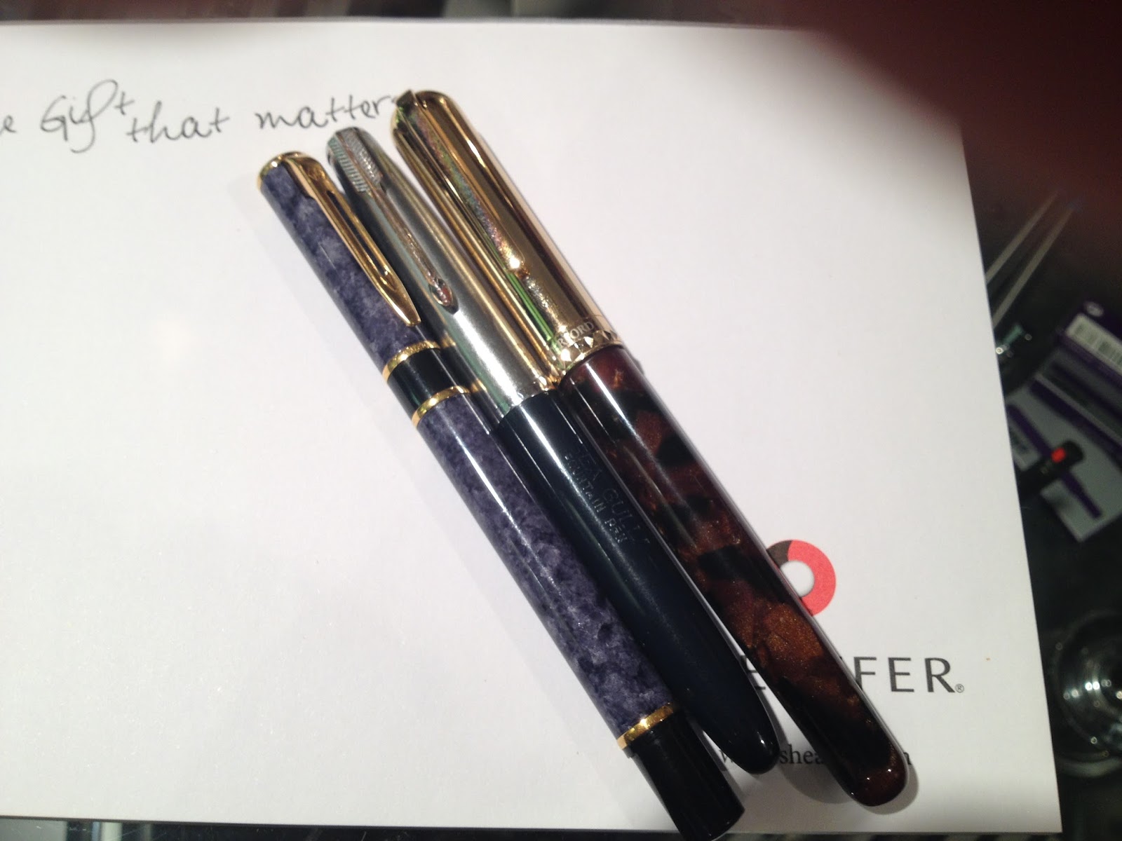 Vancouver Pen Club September meeting photosBlue Fountain Pens!