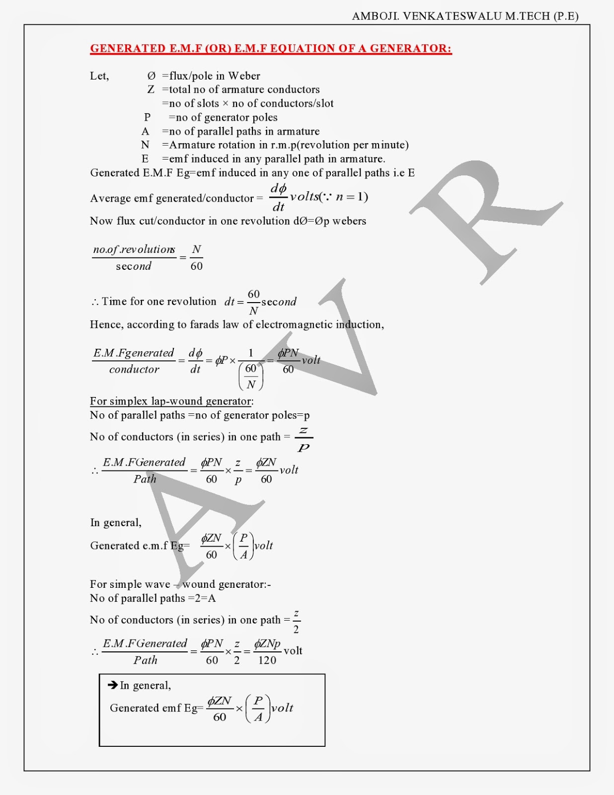 DC Generatorstypes of generators,emf equation,power flow diagram