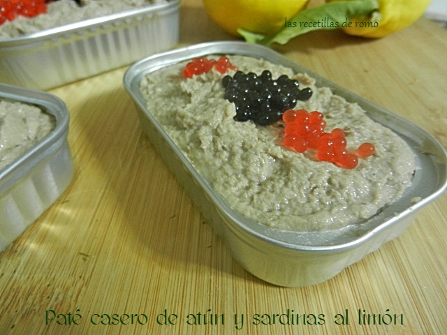 Paté casero de atún y sardinas al limón