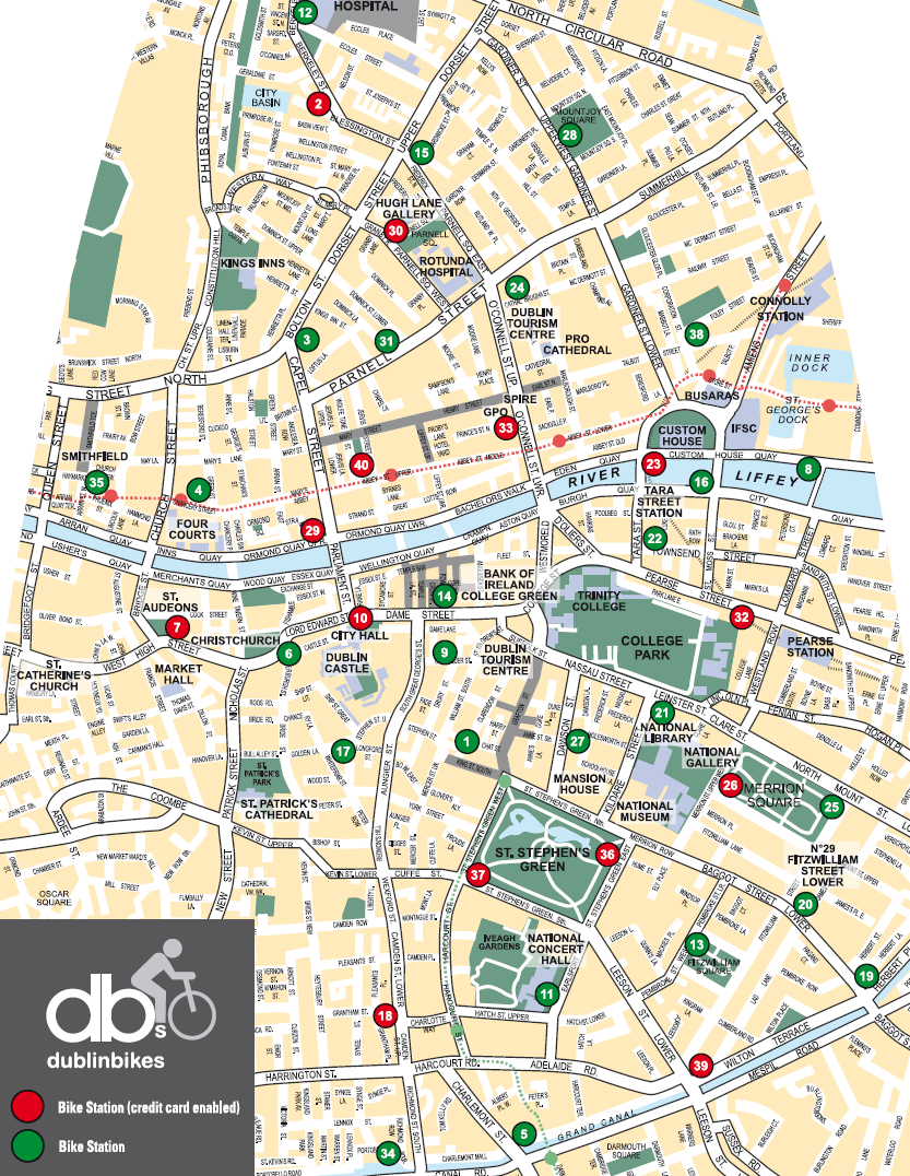 Turismo De Dublin Mapa