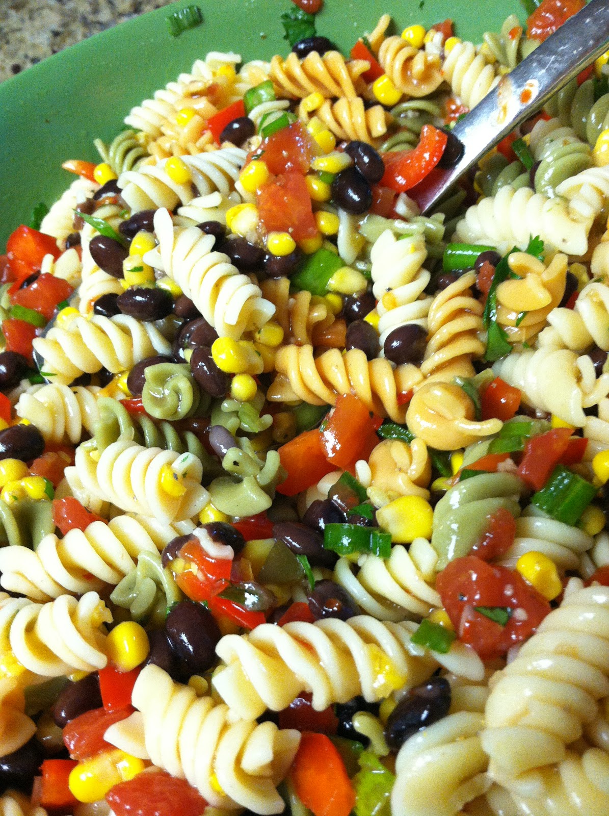 Dream Home Cooking Girl: My Black Bean & Corn Pasta Salad...I love cold ...