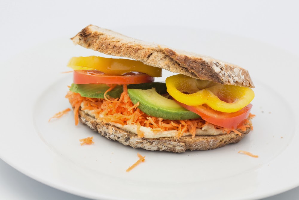 Hummus Vegetable Sandwich