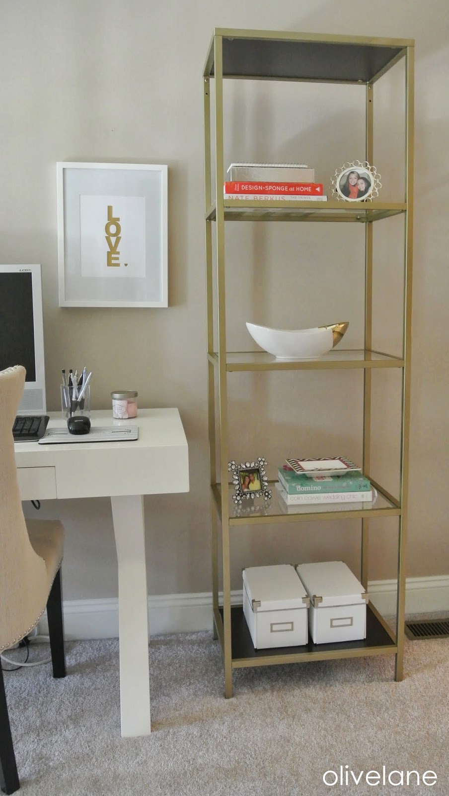 Olive Lane Ikea Vittsjo Shelving Unit Hack (sort of)