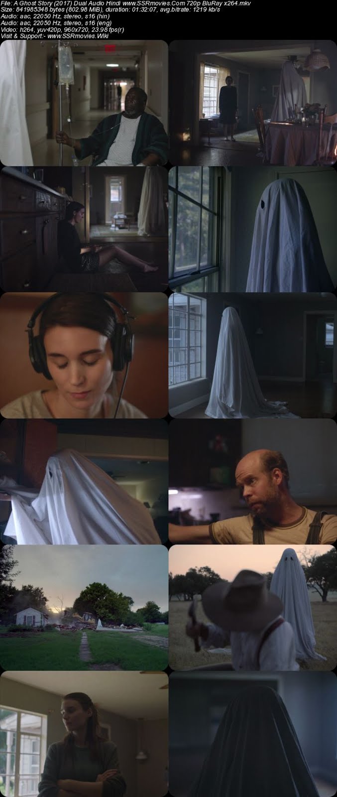 A Ghost Story (2017) Dual Audio Hindi 480p BluRay x264 300MB Movie Download