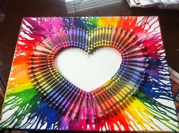 Brie's DIY & Crafts: Melted Crayon Splatter Canvas