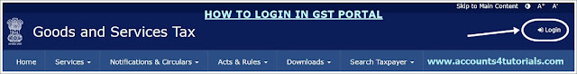 how to login in gst website,