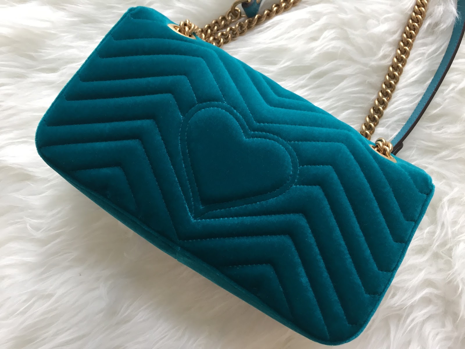 Petite Fashion Blog, Gucci Marmont Velvet Bag