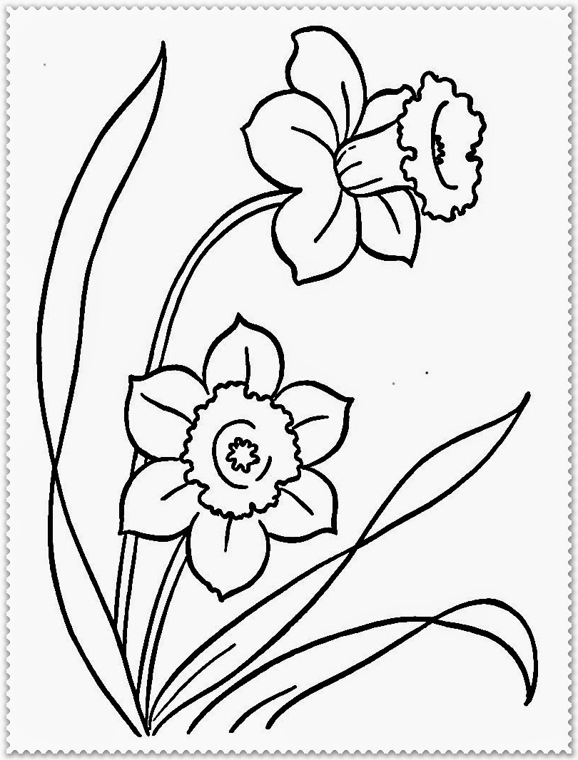 Realistic Flowers Coloring Pages