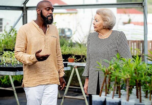 Princess Beatrix made a visit to ReforeStatia, a reforestation project on St Eustatius. Princess visited the King Foundation