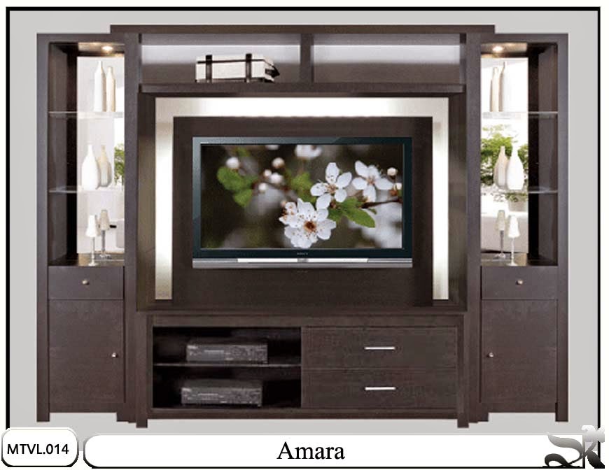 Lemari tv lcd rak minimalis Amara - Allia Furniture