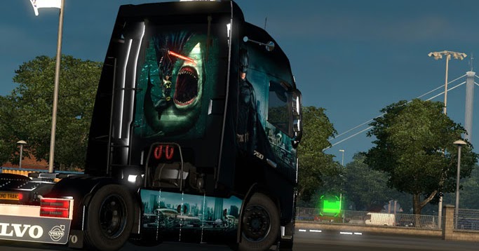 ETS 2 Mod Volvo FH16 Batman Film Karakteri Skini Euro Truck Simulator 2