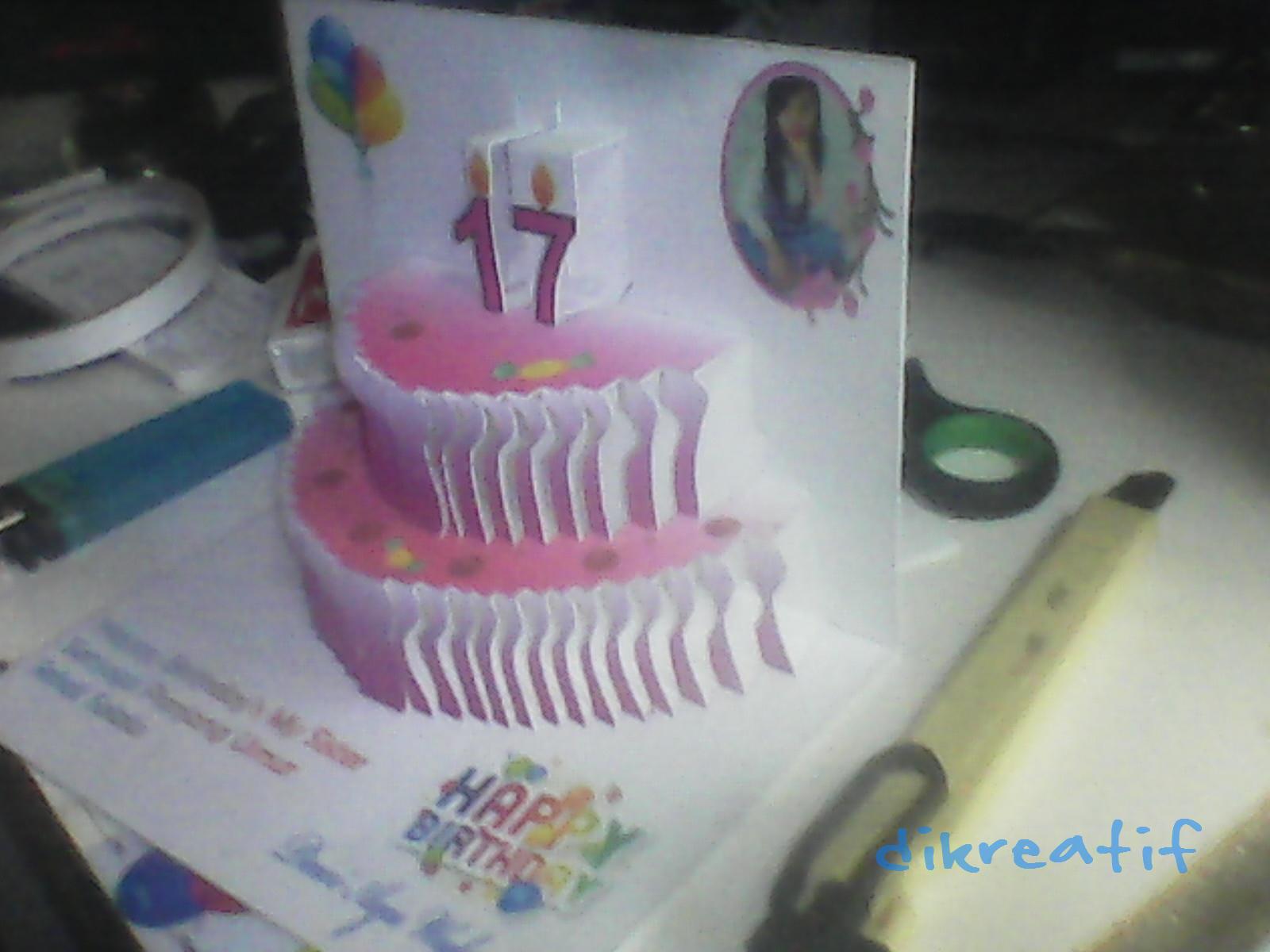 Cara Bikin Kartu PopUp atau Kirigami Kue Ulang Tahun