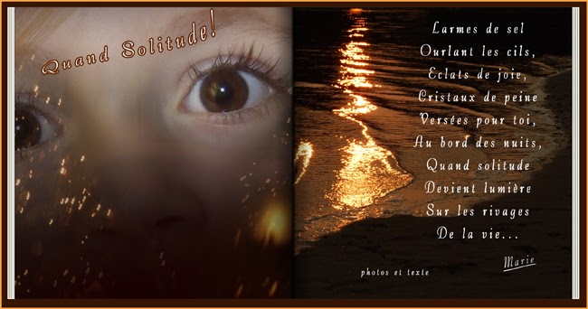 Au pays des images et des mots Poème Quand solitude Au pays des images et des mots Poème Quand solitude
