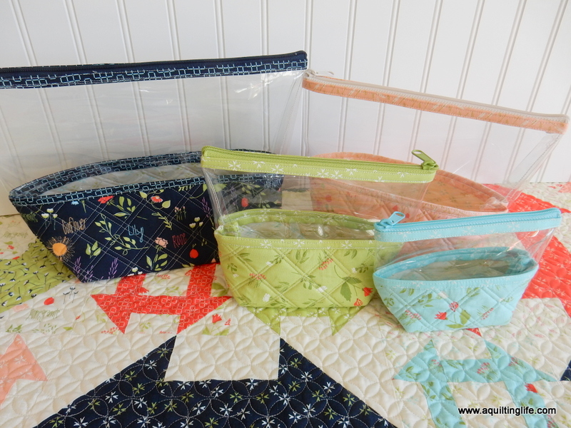 Quilted Vinyl Pouches A Quilting Life a quilt blog