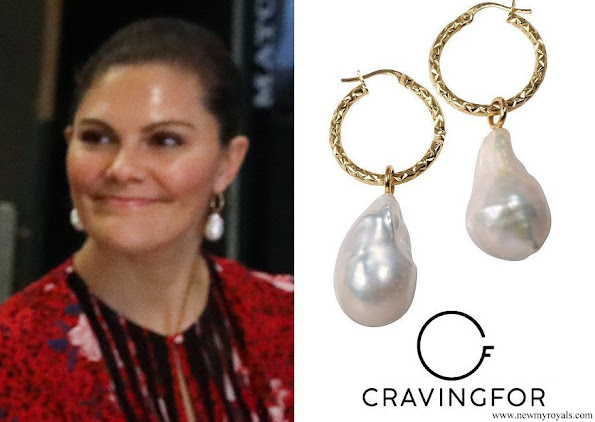 Crown Princess Victoria wore Cravingfor Jewellery Stockholm baroque pearl earrings