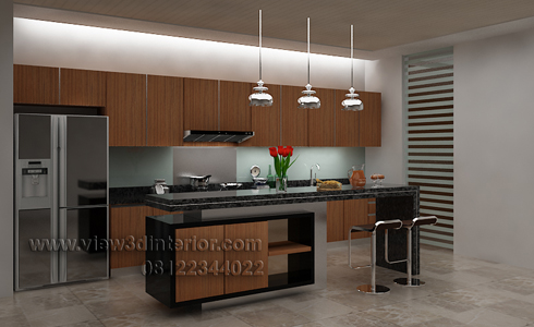 46 Gambar Dapur Minimalis Lurus  Paling Modern Dan Nyaman