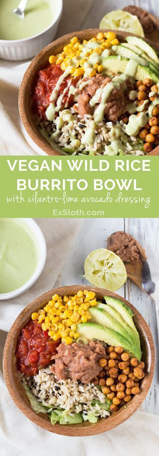 Vegan Burrito Bowl with Cilantro-Lime Avocado Dressing Vegan Burrito Bowl with Cilantro-Lime Avocado Dressing