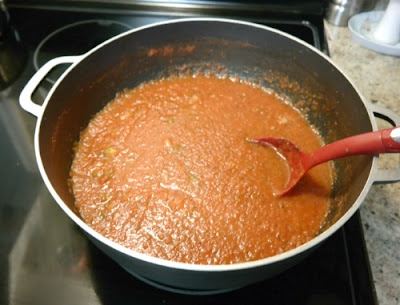 Cooking Homemade Tomato Sauce