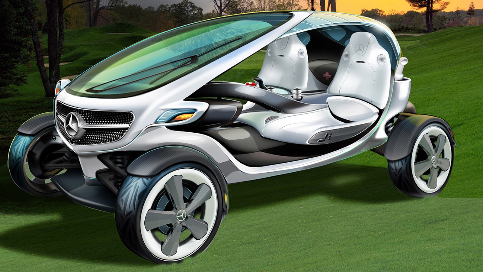 Mercedes benz electric golf cart #7