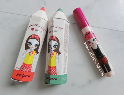 Peripera peri's tint crayons packaging