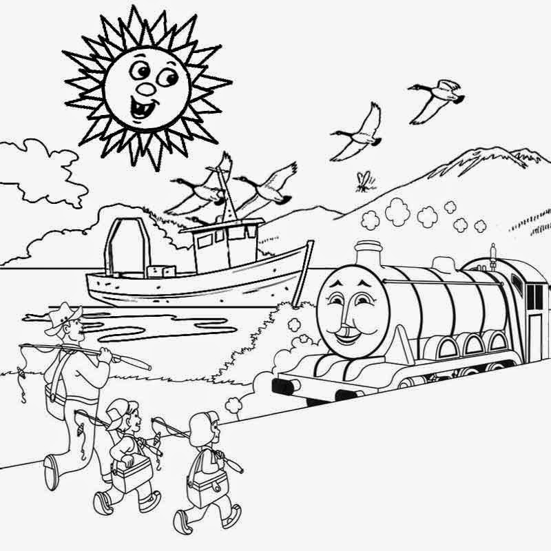 kids coloring pages scenery hill - photo #4